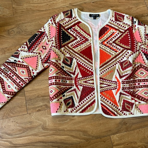 TOPSHOP Geometric Embroidered Jacket - Picture 3 of 4